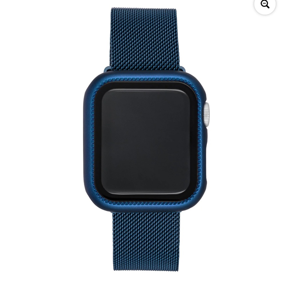 Blue Apple Watch band and bumper guard